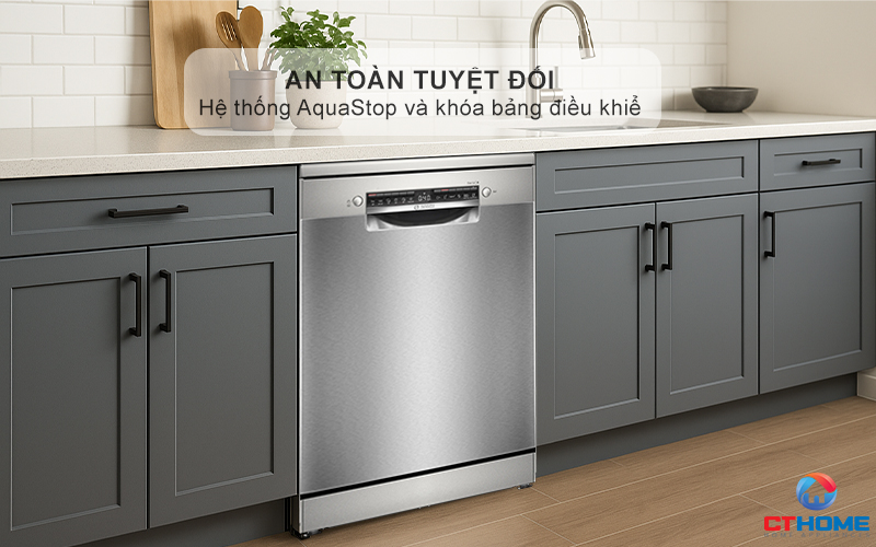 MÁY RỬA BÁT ĐỘC LẬP BOSCH SMS4ECI01P 13 BỘ SERIES 4 15