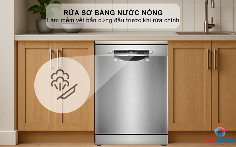 MÁY RỬA BÁT ĐỘC LẬP BOSCH SMS4ECI01P 13 BỘ SERIES 4 9