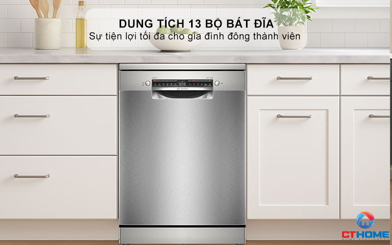 MÁY RỬA BÁT ĐỘC LẬP BOSCH SMS4HTI16E 13 BỘ SERIES 4 2