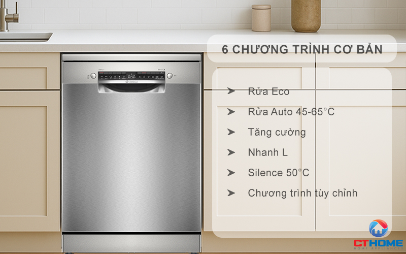 MÁY RỬA BÁT ĐỘC LẬP BOSCH SMS4HTI16E 13 BỘ SERIES 4 3