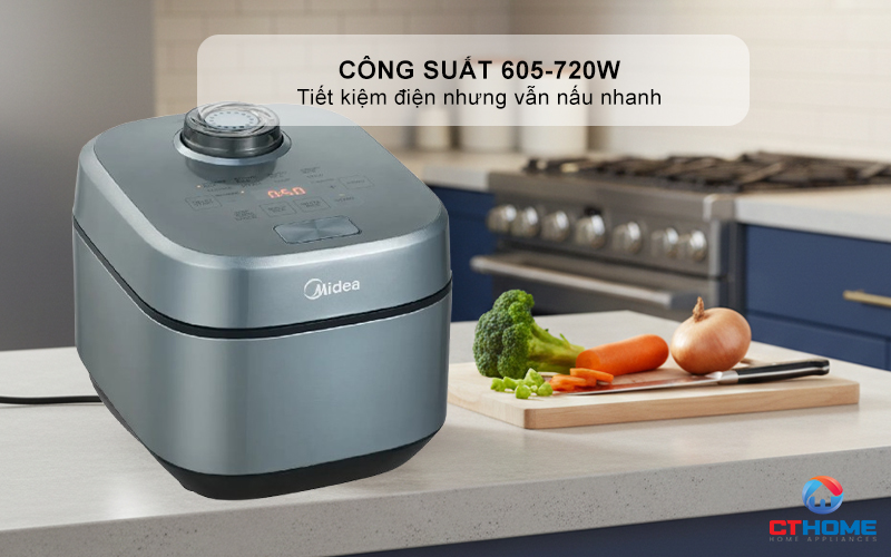 NỒI CƠM ĐIỆN TỬ MIDEA 350W MRD100T1BDG 2