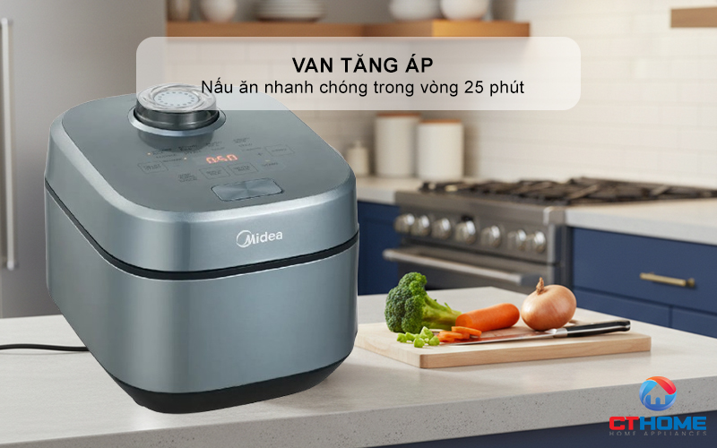 NỒI CƠM ĐIỆN TỬ MIDEA 350W MRD100T1BDG 5