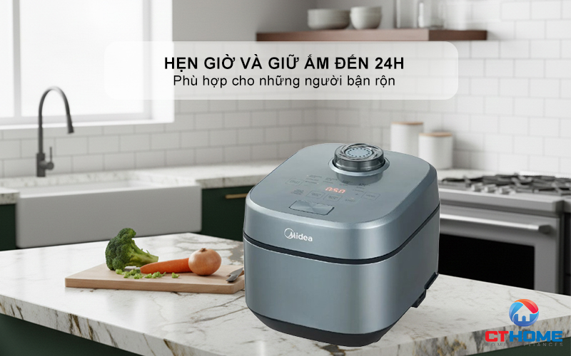 NỒI CƠM ĐIỆN TỬ MIDEA 350W MRD100T1BDG 9