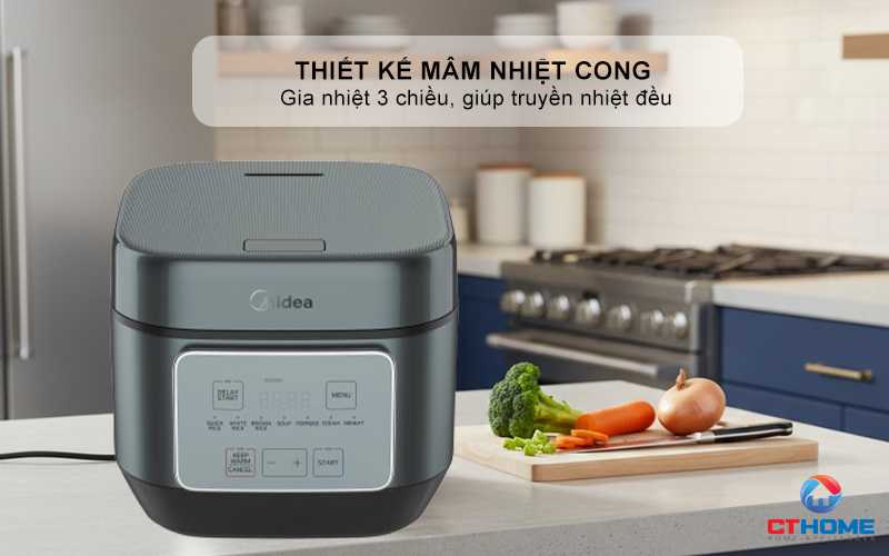 NỒI CƠM ĐIỆN TỬ MIDEA 350W  MRD180T2BDG/N MRD180T2BDGN 4