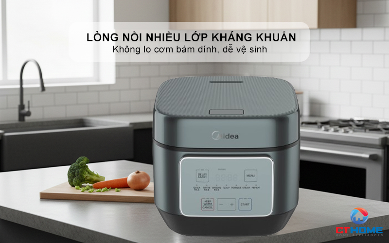 NỒI CƠM ĐIỆN TỬ MIDEA 350W  MRD180T2BDG/N MRD180T2BDGN 7