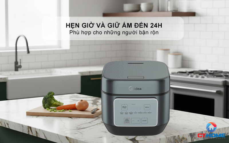 NỒI CƠM ĐIỆN TỬ MIDEA 350W  MRD180T2BDG/N MRD180T2BDGN 8