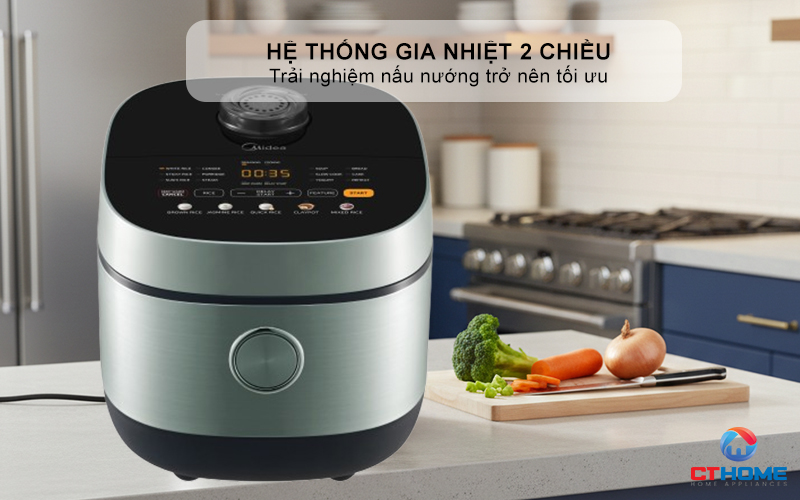 NỒI CƠM ĐIỆN TỬ MIDEA 760 - 905W  MRD180T2BDGF 4