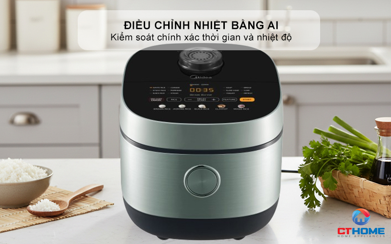 NỒI CƠM ĐIỆN TỬ MIDEA 760 - 905W  MRD180T2BDGF 5
