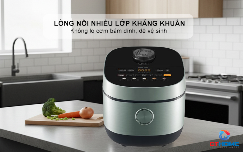 NỒI CƠM ĐIỆN TỬ MIDEA 760 - 905W  MRD180T2BDGF 6