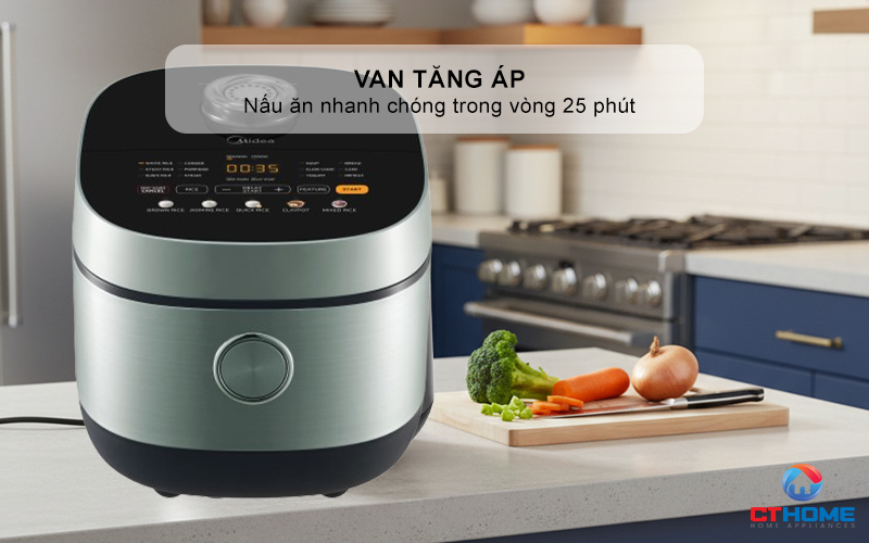 NỒI CƠM ĐIỆN TỬ MIDEA 760 - 905W  MRD180T2BDGF 8