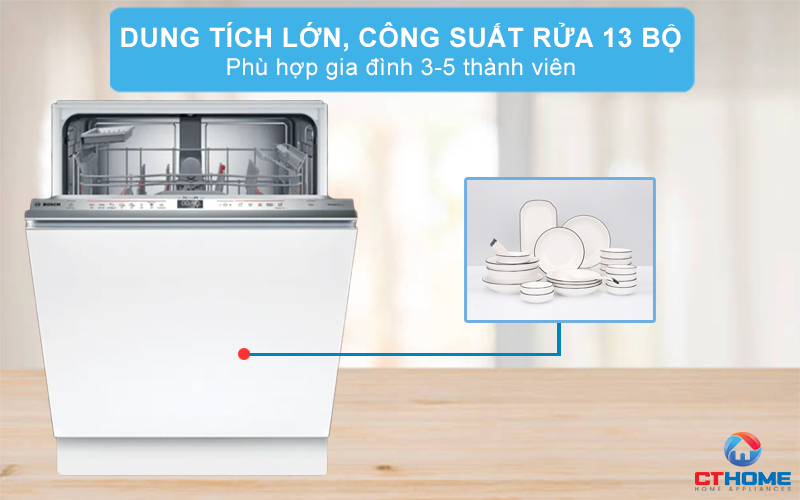 MÁY RỬA BÁT ÂM TỦ BOSCH SMV6YAX04E SERIE 6 SẤY ZEOLITH 3