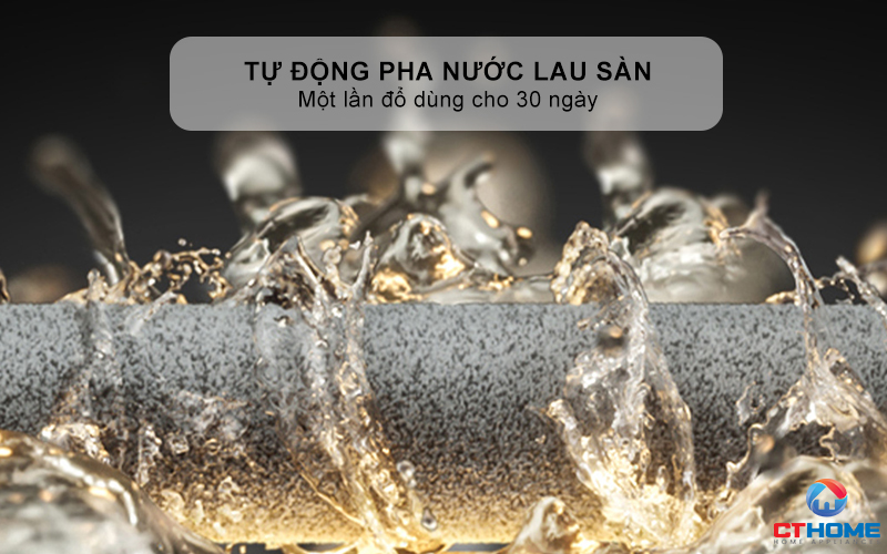 Tự động pha nước lau sàn, một lần đổ dùng cho 30 ngày