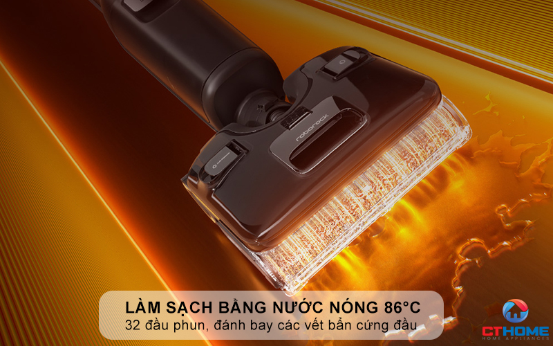 Khả năng làm sạch chuyên sâu bằng nước nóng 86°C cùng 32 đầu phun - Đánh bay các vết bẩn cứng đầu hiệu quả