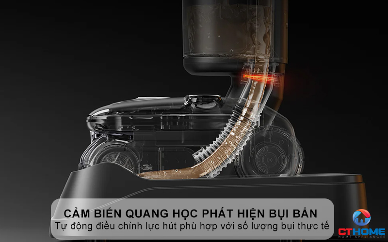 Cảm biến quang học phát hiện bụi bẩn giúp làm sạch tối đa