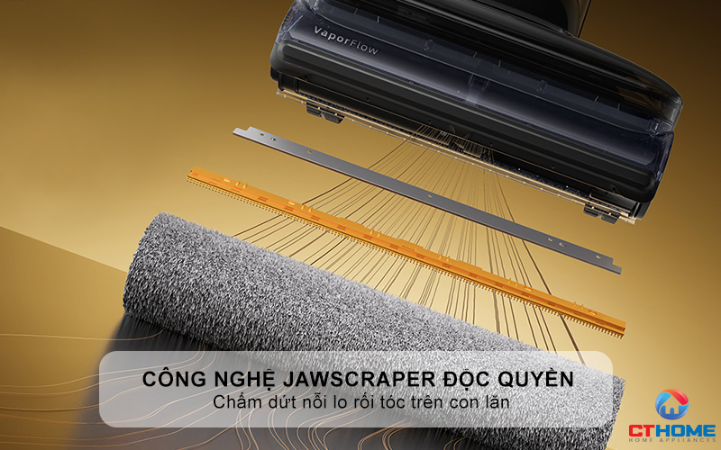 Công nghệ JawScraper độc quyền - Chấm dứt nỗi lo rối tóc trên con lăn