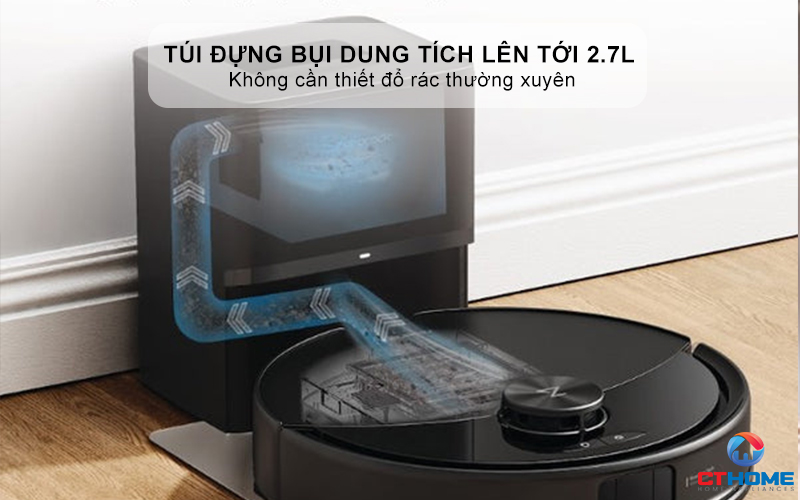 Túi đựng bụi dung tích lên tới 2.7L