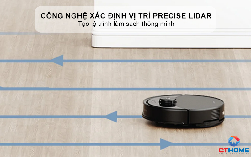 Công nghệ xác định vị trí Precise LiDAR, tạo lộ trình làm sạch thông minh