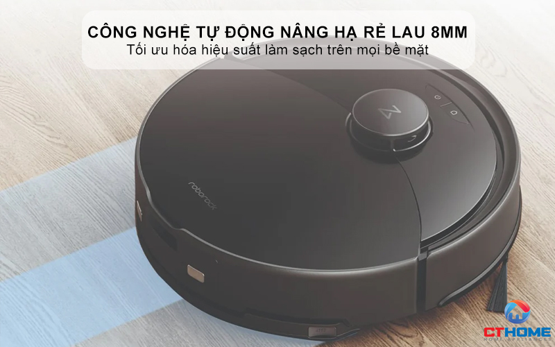 Công nghệ tự động nâng hạ rẻ lau 8mm, tối ưu hóa hiệu suất làm sạch trên mọi bề mặt