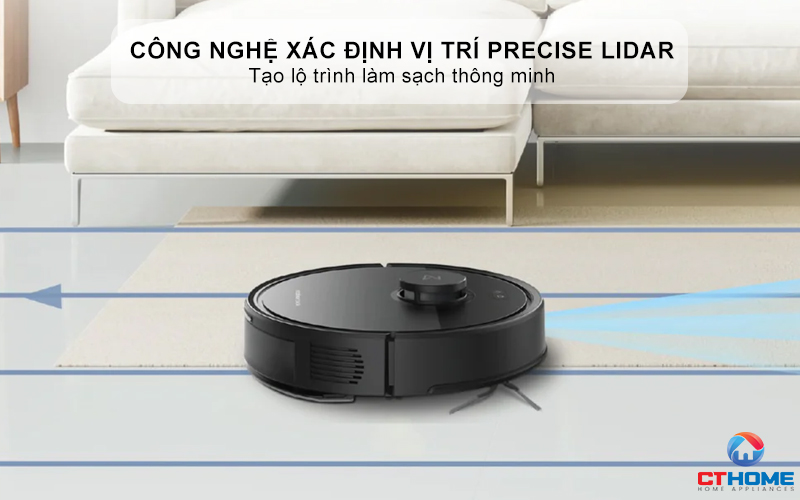 Công nghệ xác định vị trí Precise LiDAR, tạo lộ trình làm sạch thông minh