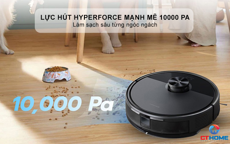 Lực hút HyperForce mạnh mẽ 10000 Pa - Làm sạch sâu từng ngóc ngách