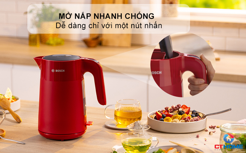 ẤM ĐUN NƯỚC SIÊU TỐC BOSCH TWK2M164 2400W MÀU ĐỎ 5