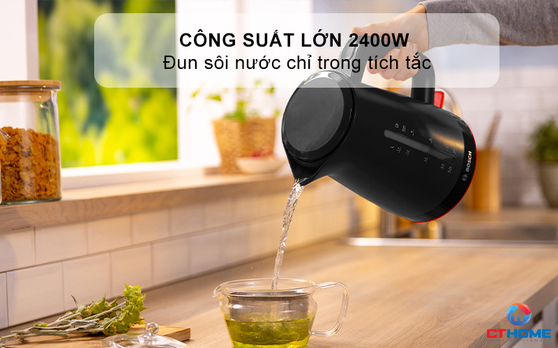 ẤM ĐUN NƯỚC SIÊU TỐC BOSCH TWK3M123 2400W MÀU ĐEN 2