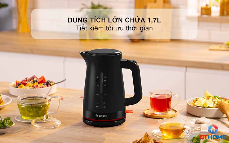 ẤM ĐUN NƯỚC SIÊU TỐC BOSCH TWK3M123 2400W MÀU ĐEN 3