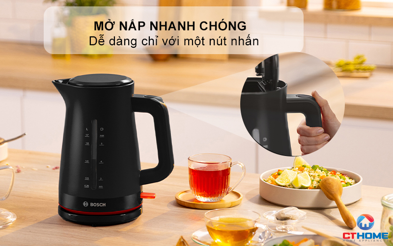 ẤM ĐUN NƯỚC SIÊU TỐC BOSCH TWK3M123 2400W MÀU ĐEN 7