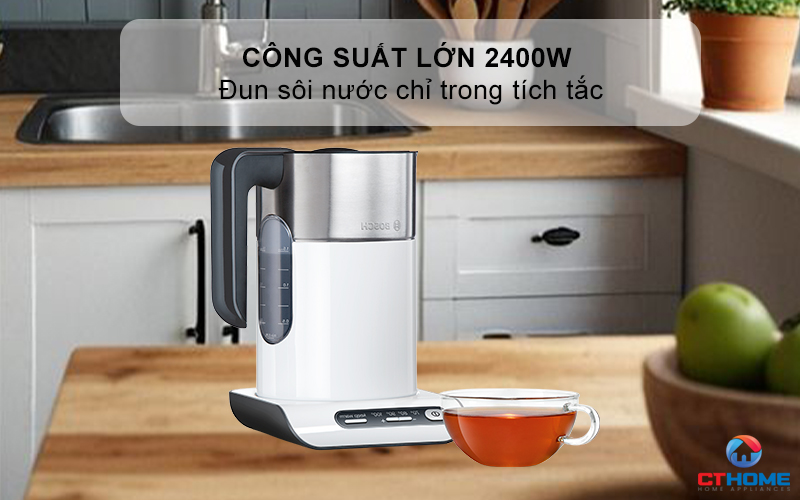 ẤM ĐUN NƯỚC SIÊU TỐC BOSCH TWK8611P STYLINE 2400W CÓ ĐIỀU CHỈNH NHIỆT ĐỘ 2