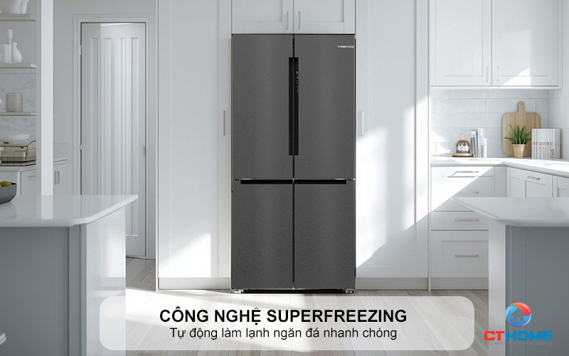 Tự động làm lạnh ngăn đá nhanh chóng với công nghệ Superfreezing