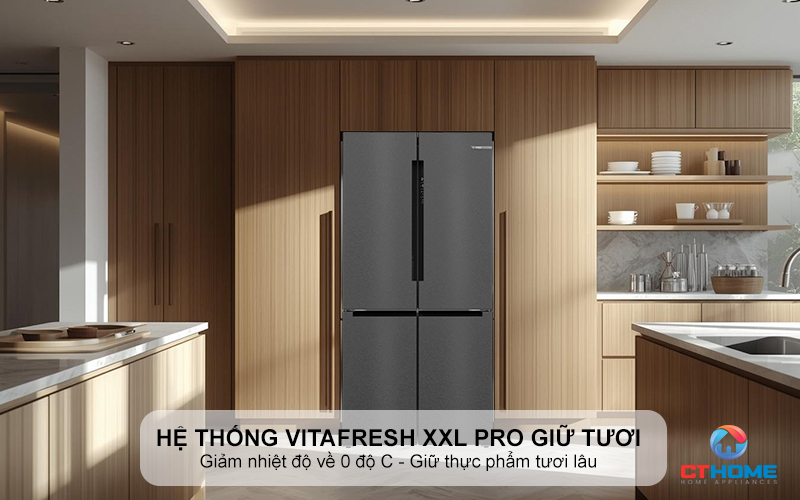 Hệ thống VitaFresh XXl Pro giảm nhiệt độ về 0 độ C - Giữ thực phẩm tươi lâu