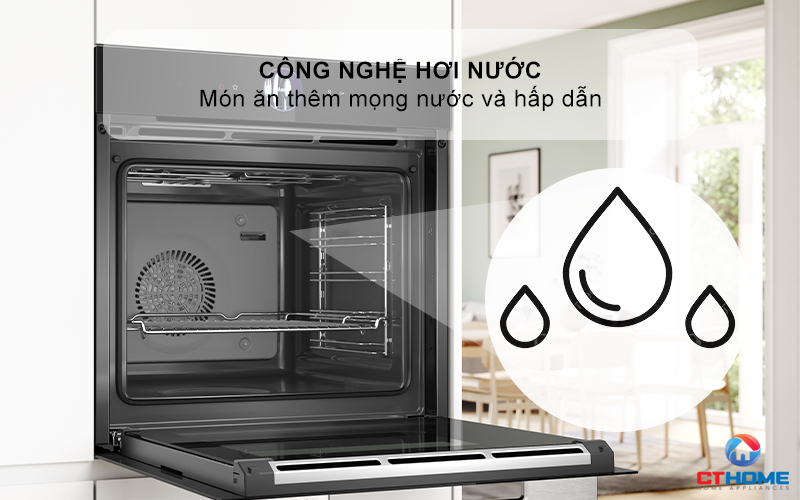 LÒ NƯỚNG TÍCH HỢP HƠI NƯỚC ÂM TỦ BOSCH HRG7361B1 SERIE 8 MÀU ĐEN 71 LÍT 8
