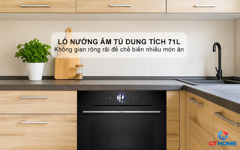 LÒ NƯỚNG TÍCH HỢP HƠI NƯỚC ÂM TỦ BOSCH HRG7361B1 SERIE 8 MÀU ĐEN 71 LÍT 2