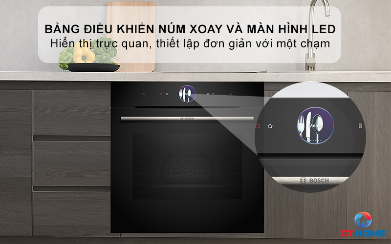 LÒ NƯỚNG TÍCH HỢP HƠI NƯỚC ÂM TỦ BOSCH HRG7361B1 SERIE 8 MÀU ĐEN 71 LÍT 3