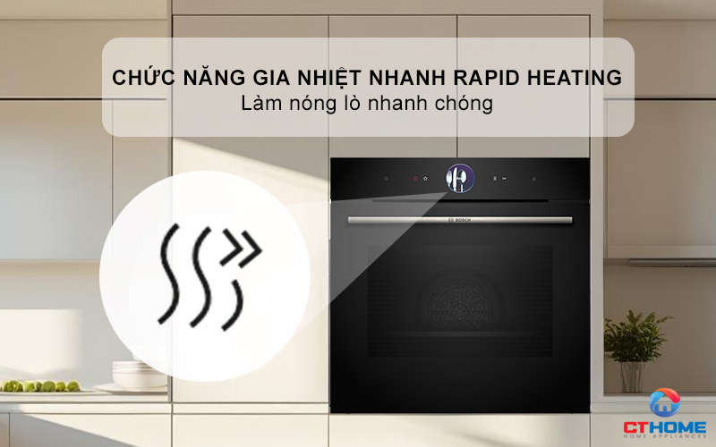 LÒ NƯỚNG TÍCH HỢP HƠI NƯỚC ÂM TỦ BOSCH HRG7361B1 SERIE 8 MÀU ĐEN 71 LÍT 11