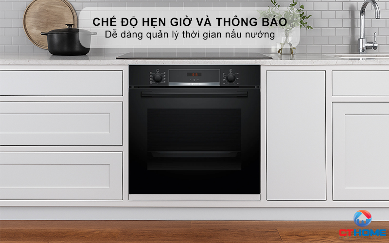 Chế độ hẹn giờ có thông báo dễ dàng quản lý thời gian nướng