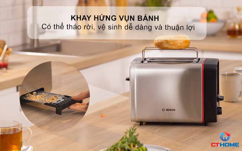 MÁY NƯỚNG BÁNH MÌ BOSCH TAT6M420 970W 4