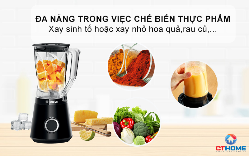 MÁY XAY SINH TỐ BOSCH MMB6141B VITAPOWER SERIES 4 1200W 7