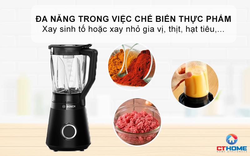 MÁY XAY SINH TỐ BOSCH MMB6176B VITAPOWER SERIES 4 1200W 7