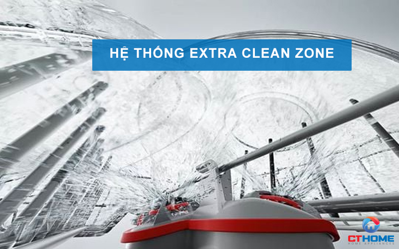 Tăng áp lực nước giàn dưới cùng với IntesiveZone và hệ thống thủy lực Extra Clean Zone