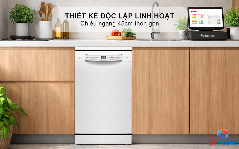 Thiết kế độc lập linh hoạt, chiều ngang 45cm thon gọn