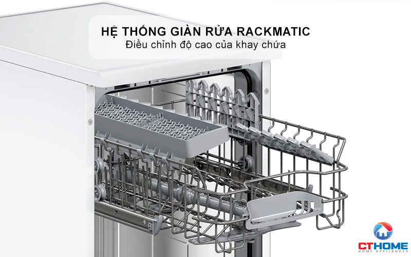 Hệ thống giàn rửa linh hoạt với Rackmatic