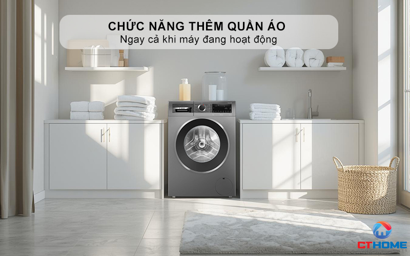 Chức năng thêm quần áo ngay cả khi máy đang hoạt động