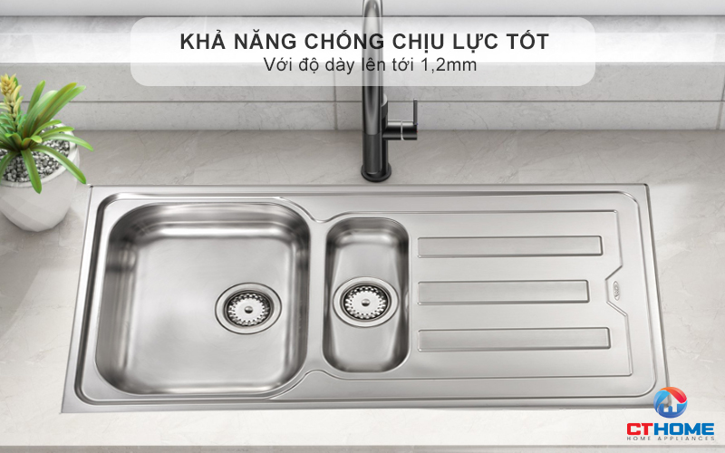 Khả năng chống chịu lực tốt với độ dày lên tới 1,2mm