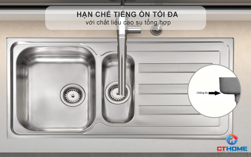 Hạn chế tiếng ồn tối đa với chất liệu cao su tổng hợp - không gian bếp luôn yên tĩnh