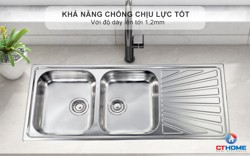 Khả năng chống chịu lực tốt với độ dày lên tới 1,2mm