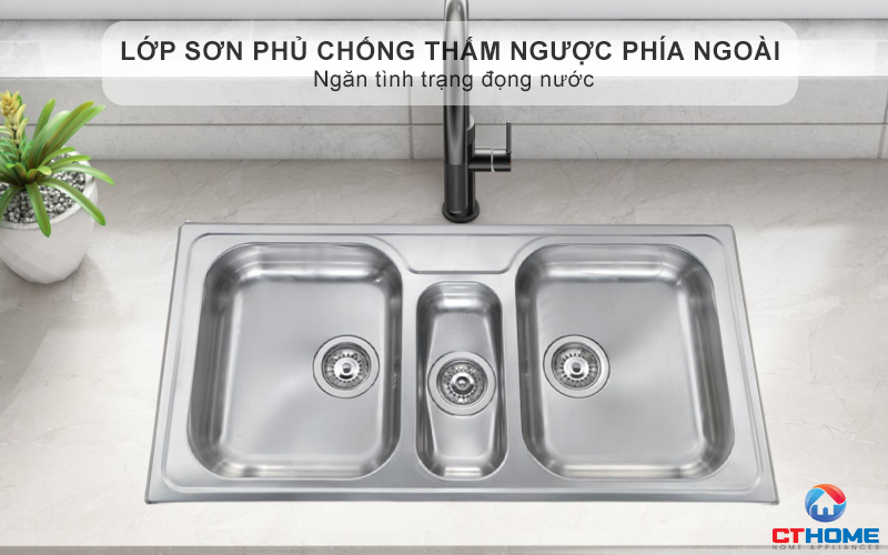 Lớp sơn phủ chống thấm ngược phía ngoài, ngăn tình trạng đọng nước