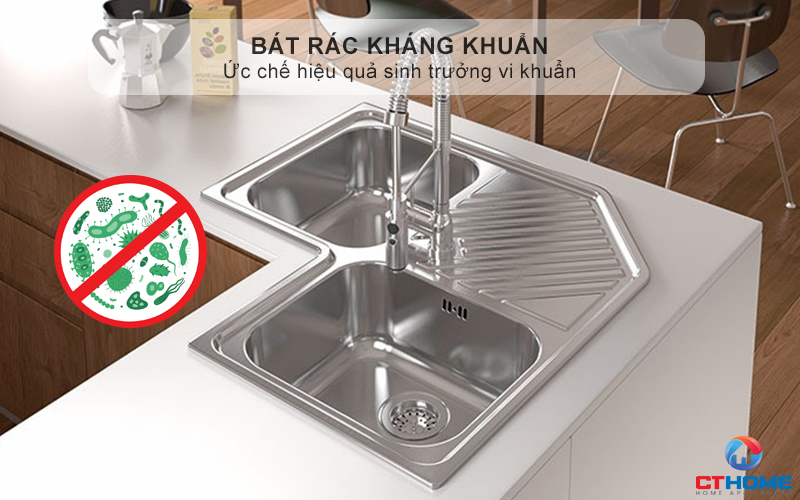 Bát rác kháng khuẩn, ức chế hiệu quả sinh trưởng vi khuẩn