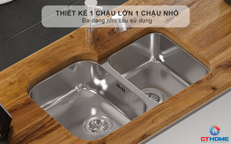 Thiết kế 1 chậu lớn 1 chậu vừa- Đa dạng nhu cầu sử dụng