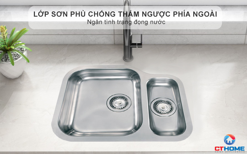 Lớp sơn phủ chống thấm ngược phía ngoài, ngăn tình trạng đọng nước
